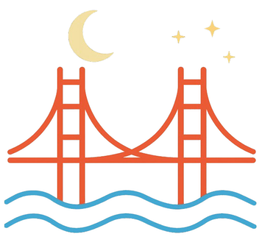 Golden Gate Bridge at night decoration