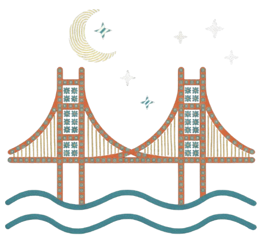 Golden Gate Bridge at night decoration